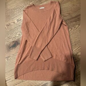 Knit Crewneck Sweater in Rust